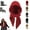 Red, variant on Embellished Knit Bonnet, 2-in-1 Women Winter Knitted Hooded Hat Scarf, Balaclava Warm Pullover Long Shawl Hat