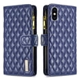 thumbnail image 5 of Wallet with [RFID Blocking] [9 Card Slots ] Zipper Pocket iPhone XS Max Premium Soft PU Leather Magnetic Flip Folio with Wrist Strap Kickstand Protective Cover for iPhone XS Max, (Blue), 5 of 10