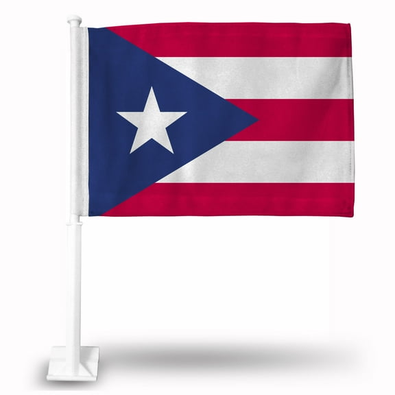 Puerto Rico Window Mount 2-Sided Car Flag