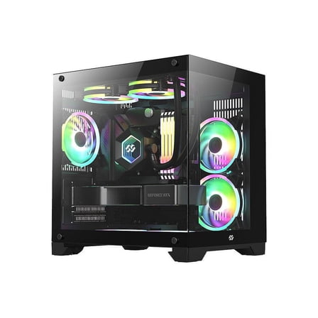 Bluegears Bgears b-Pellucid MicroATX Gaming PC Case with Infinity Tempered Glass and USB 3.0 x 2. (Fan Sold Separately)