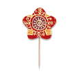 thumbnail image 1 of Ojos rojo oscuro Mexico totems antigua civilización dibujo Selección de pastelitos Star lable Flag en palillos de dientes, 1 of 3