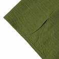 thumbnail image 5 of ibuvkizy Linen Shirts for Men Summer Three-Quarter Sleeve Button Down with Collar Solid Color Casual Vacation Army Green,L, 5 of 9