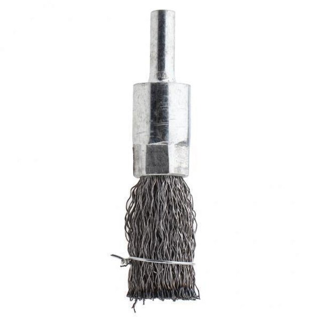 Paquete de 5-6 cepillos de alambre ondulado con forma de bolígrafo de acero inoxidable, vástago de 6mm, 6x16mm, 0,3 6 piezas