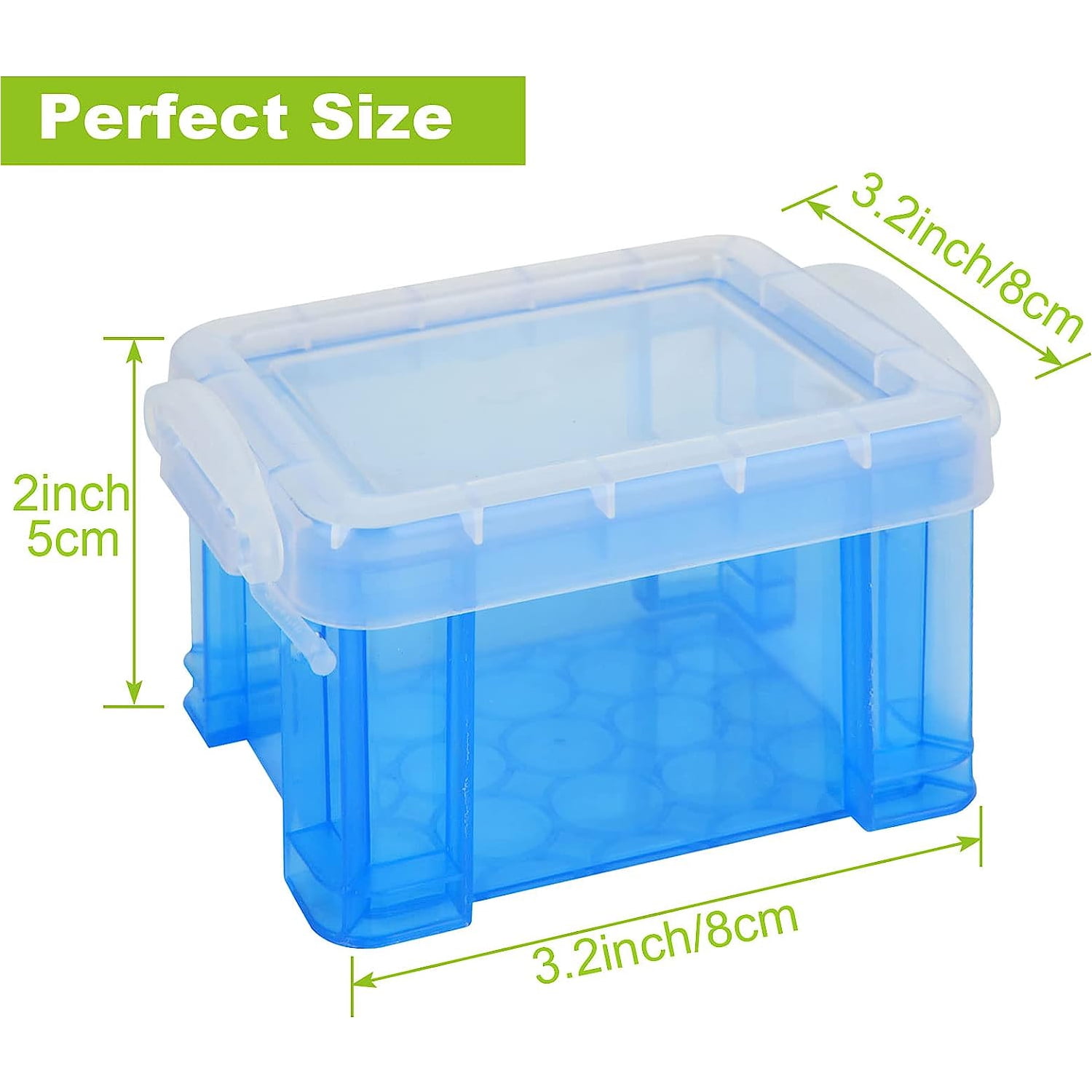 Nicunom 8 Packs Small Storage Bins with Lids, 3.2 QT Clear Storage Latch  Box Plastic Storage Bins Stackable Storage Containers for Organizing