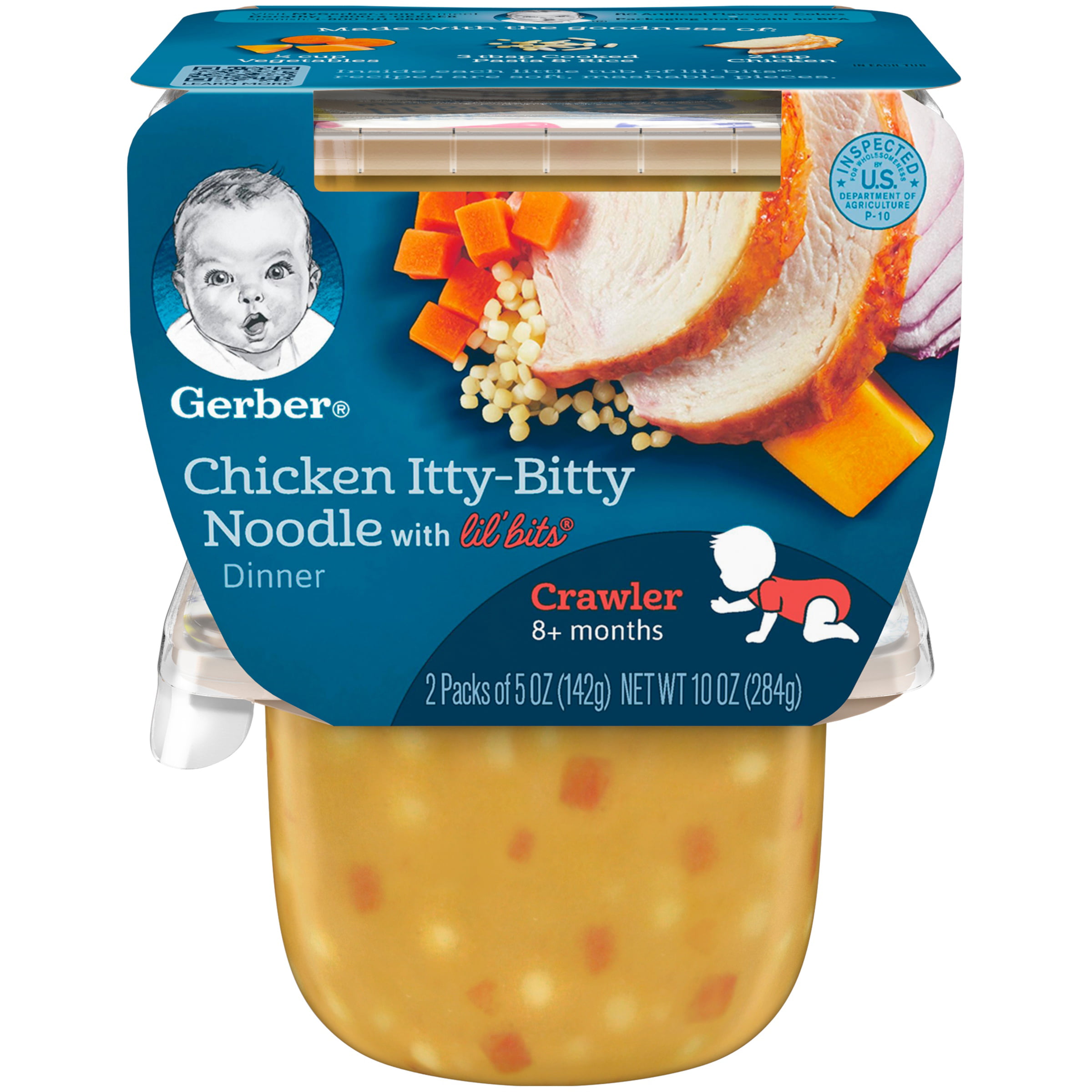 Gerber 3rd Foods Lil Bits Chicken Itty-Bitty Noodle Dinner Baby Food 5