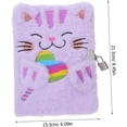 thumbnail image 2 of Cuaderno De Gato Cuadernos De Peluche Lindo Diario Cuaderno Diario Esponjoso Bloc De Notas Para Niñas Libreta Esponjosa Bloc De Notas De Peluche Libreta De Chicas Metal Púrpura r, 2 of 5