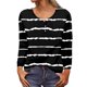 thumbnail image 1 of MHFRRA Camiseta de Manga Larga con Cuello Redondo y Estampado Floral para Mujer, Estilo Informal y Elegante. Negro, 1 of 4