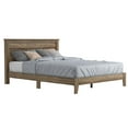 thumbnail image 2 of GALANO Tiena Knotty Oak Queen Bed Frame with Headboard – Wood Slat Support, 2 of 7