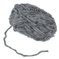 thumbnail image 3 of Uxcell 1 Skein Velvet Yarn Chenille Yarn 100g/3.5oz 87 Yards 6# Super Bulky Polyester Soft Blanket Yarn Dark Grey, 3 of 6