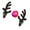 brown A, variant on Giunmcul LED Luminous Antlers Car Decoration 5 Antlers Luminous Antlers Brown Car Reindeer Antlers Nose