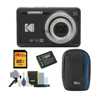 Kodak PIXPRO FZ55 Camera Bundle, Black with Case, 128GB SDXC Card