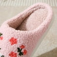 thumbnail image 6 of Wovix Women's Basic Slippers Fuzzy Cushioned Comfort Slip-On House Shoes Clog Slipper with Floral Graphic Lightweight Indoor Outdoor Slippers Comfy For Daily, 6 of 7