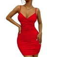 thumbnail image 1 of Robe Mini Dos Nu pour Femmes Robe Courte Sans Manches Ajustée Tenue de Vacances, 1 of 7