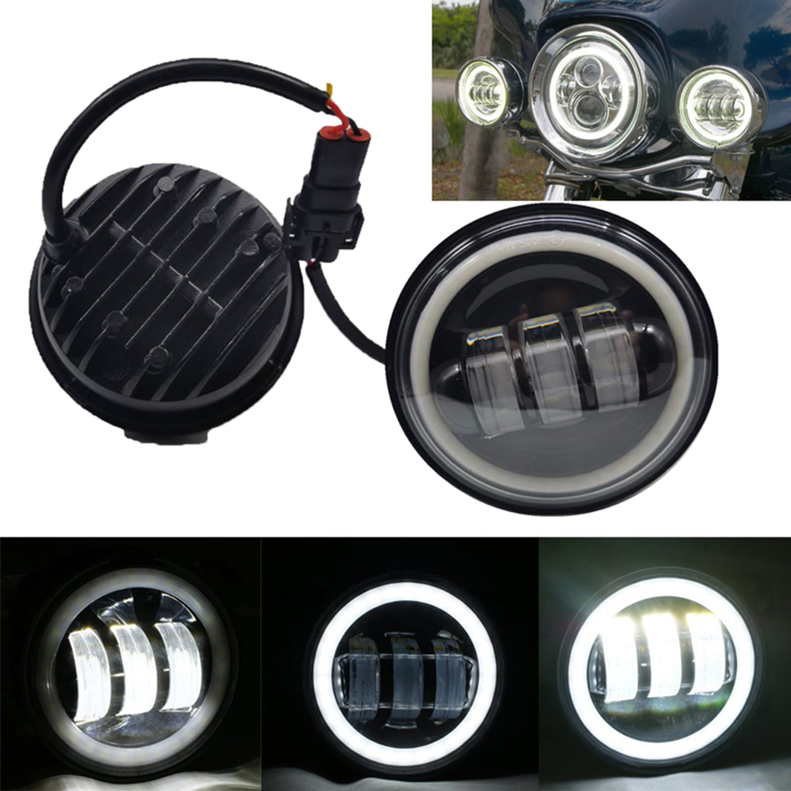2PC Car And Motorcycle Waterproof Outdoor Lamp Fog Lamp Headlight LED Bulb New 