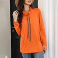 thumbnail image 2 of Vedolay Women's T Shirt Womens 2023 Casual Striped Sweatshirt Oversized Long Sleeve Pullover Tops,Orange XL, 2 of 4