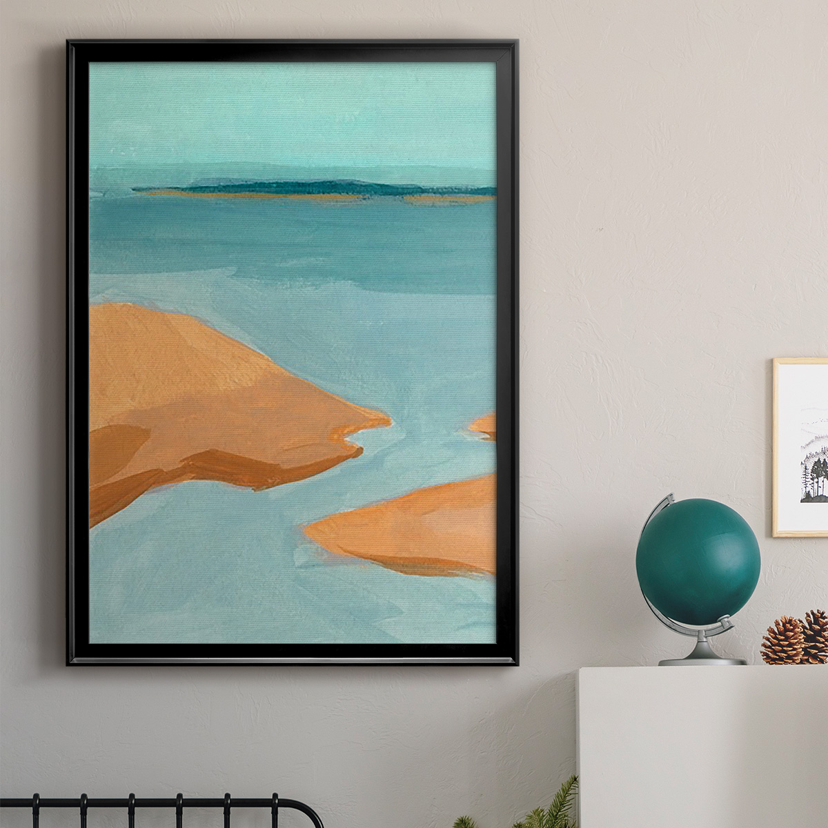 Out on the Sandbar IV Premium Framed Print, in Gold, Black, or Silver - Ready to Hang