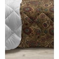 thumbnail image 3 of Paisley Down Alternative Comforter, Oriental Damask Leaves Middle Age Ottoman Art Inspired Boho Design, Microfiber Quilt for All Season, 5 Sizes, Redwood and Amber, by Ambesonne, 3 of 3