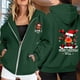 thumbnail image 2 of WILLBEST Sudadera con Capucha para Mujer, Estilo Casual, con Estampado Navideño, Cremallera, Manga Larga, Bolsillo y Cordón Ajustable Chica​​, 2 of 8