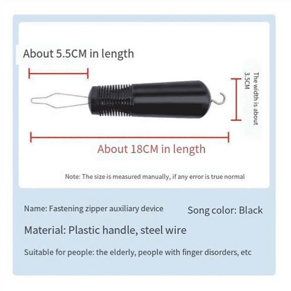 FACEGA 2Pcs Button Helper Tool with Non-Slip Grips to Help with Shirts,Coats,Button Hook Aids for the Elderly and Arthritic