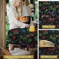 thumbnail image 5 of Game Controller Black Pattern Round Tablecloth 70"x70", Wrinkle Resistant Wipeable Table Cover for Kitchen Dining Room Picnic Patio and Party, 5 of 6