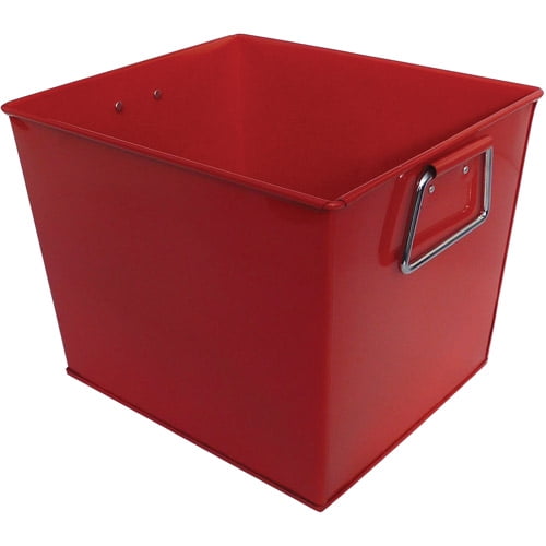 Neu Home Red Square Metal Bucket, Red