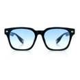thumbnail image 4 of Gentlemanly Retro Fashion Vintage Vibe Horn Rim Rectangle Plastic Sunglasses Black - Blue, 4 of 8