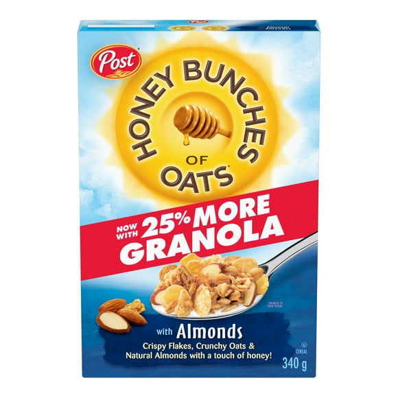 Post Honey Bunches of Oats With Almond Cereal, Post Honey Bunches of Oats With Almond Cereal 340g