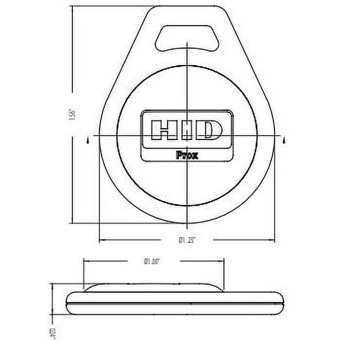 HID 1346LNSMN 1346 ProxKey III Keyfob Proximity Prox Key Tag Fob 26 Bit,5 Pack