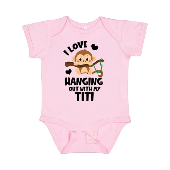 Inktastic Monkey I Love Hanging out with My Titi Boys or Girls Baby Bodysuit