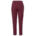thumbnail image 2 of FashionOutfit Women's Solid with Striped Elastic Trim Side Detail High Waist Pant, 2 of 4