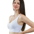 thumbnail image 3 of Coobie Women's Seamless Fusion Yoga Bra Wireless Light Support Sports Bra 9079,White,One Size, 3 of 9