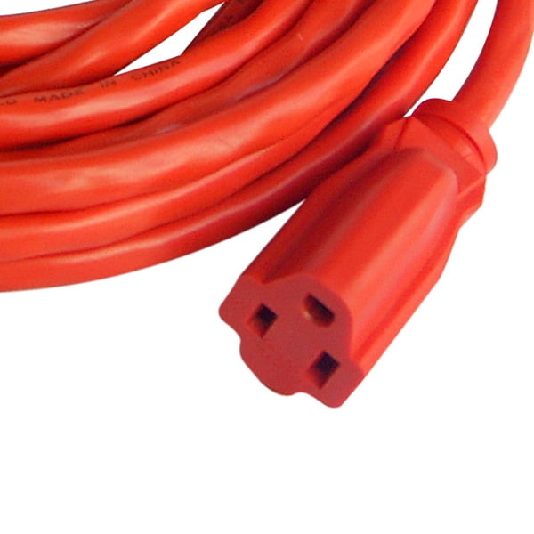 Hyper Tough 100FT 16AWG 3 Prong Orange Single Outlet Outdoor Extension Cord  