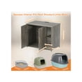 thumbnail image 2 of GDF Studio Hidden Cat Litter Box Enclosure Furniture with Power Strip, Large Dog-Proof Cabinet, Gray, 2 of 9