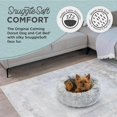 thumbnail image 2 of Faux Rabbit Fur Memory Foam Donut Bed for Dogs and Cats Grey x, 2 of 8