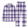 thumbnail image 4 of BOOMNY Womens Pajama Sets 2 Peice Pjs Set for Women Plaid Long Sleeve Buttons Sleepwear Tops Pants Homewear Loungewear Sets, 4 of 4