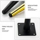 thumbnail image 3 of Stand Legs Height 20cm Round Tall Sleek Tapered Sofa Legs Cabinet Coffee Table Legs Replacement Part, With Mounting Screws, Black Gold, Oblique, 3 of 5