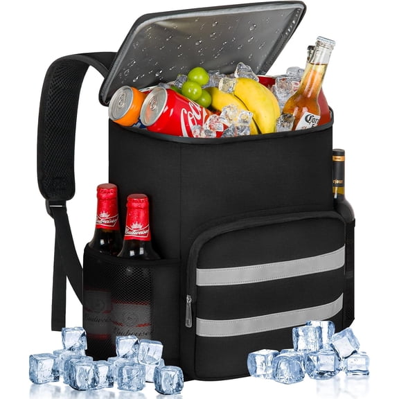 SUMMIT Cooler Backpack - 54 Cans Insulated Leak Proof Cooler Bag for Men & Women, Portable Picnic Camping Beach Hiking BBQ Lunch Backpack for Men and Women -Black