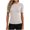 Light Gray, variant on GHIIYER Women's Short Sleeve Sports Top Summer Workout Tops Athletic Yoga Running Shirts Size S