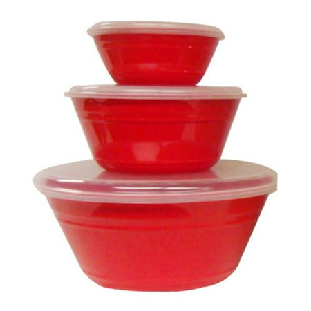 Mainstays Summer Liberty 6pc Bowl Set - Red