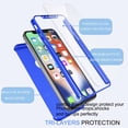thumbnail image 4 of iPhone Case, Case For iPhone, iPhone Case With Screen Protector, Tekcoo [Royal Blue] Ultra Thin Full Protection Anti-Scratch Hard Slim Cover Shell w/Tempered Glass Screen Protector Cover Skin, 4 of 4