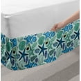 thumbnail image 2 of Starfish Bed Skirt, Aquarium Inspired Composition Tropical Seashells and Scallops Cockles and Clams, Elastic Bedskirt Dust Ruffle Wrap Around for Bedding Decor, 4 Sizes, Multicolor, by Ambesonne, 2 of 2