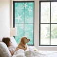 thumbnail image 2 of Teal Ombre Coastal Window Privacy Film, Nautical Beach Starfish Coral Summer Static Cling UV Sun Blocking Heat Control Window Tint Day and Night, Non-Adhesive One Way Privacy Cover 23.6''x59'', 2 of 7