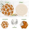 thumbnail image 3 of Coasters Set of 6, Gingerbread Coasters with Holder Cotton Woven Drink Coasters Set Cup Coasters for Coffee Table Coasters for Drinks Absorbent Home Decor Aesthetic, 3 of 7