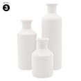 thumbnail image 2 of Koyal Wholesale Ceramic Bud Vases, Modern Decorative Vases for Wedding, Set of 3 Small & Tall Vases, White, 2 of 5