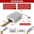 thumbnail image 2 of Nilight 48V 36V to 12V Voltage Converter 360W 30A Regulator Step Down to 12VDC Waterproof DC Convert Reducer Power Supply Transformer Module for Golf Cart Scooters, 2 of 9