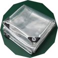 thumbnail image 1 of Transparent Waterproof Tarpaulin With Reinforced Eyelets, Plant Cover, Industrial Tarpaulin Sheet, Foldable Transparent Anti-aging Tarpaulin, 0.8x1.5m, 1 of 5