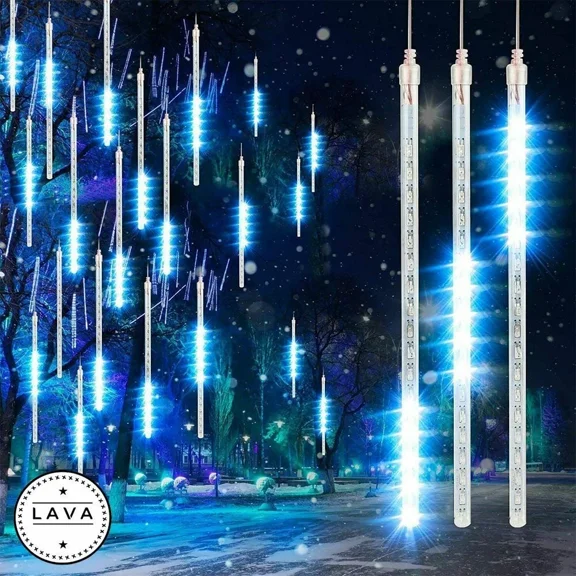 PURELY- 192Led Fairy Lights Meteor Shower Rain Tree String Light Garden Party Outdoor Us