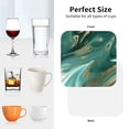 thumbnail image 6 of Disketp Green And Gold Marble Funny Coasters,4 Pcs Leather Coasters with Holder, Perfect Housewarming Hostess Gifts,Protect Furniture from Water Marks Scratch and Damage-Square, 6 of 6