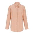 thumbnail image 3 of CAIXIA Women's Striped Casual Blouse Loose Fit Long Sleeve Cardigan Top for Everyday Comfort Blouses For Women Business Casual,Orange, 3 of 4