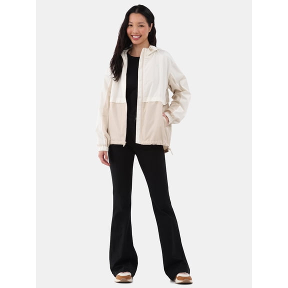 Time and Tru Women’s Windbreaker Jacket with Hood